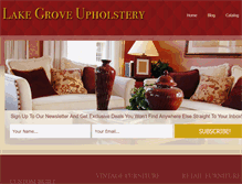 Tablet Screenshot of lakegroveupholstery.com